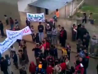 فري برس   حماة بريديج مظاهرة تنادي بالحرية 5 11 2011