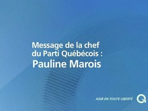 Message de la chef du Parti Québécois 