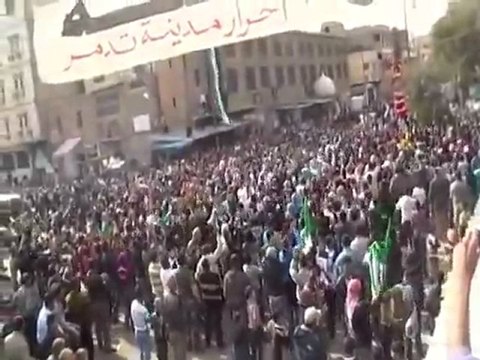 فري برس تدمر جمعة تجميد العضوية الشعب يريد اعدام الرئيس 11 11 2011