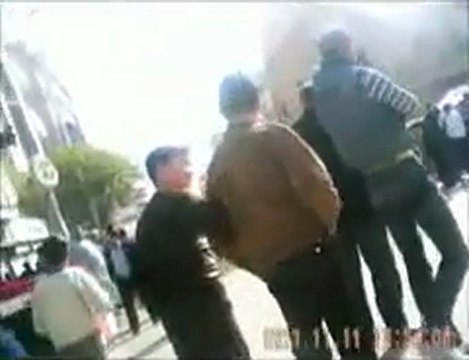 فري برس الانتشار الامني الكثيف امام جامع اويس بحلب 11 11 2011