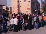 فري برس   حمص المحتلة الوعر أزمة العاز نتيجة العقاب الجماعي الذي يفرضه الشبيح الأول بشار 13 11 2011 ج1