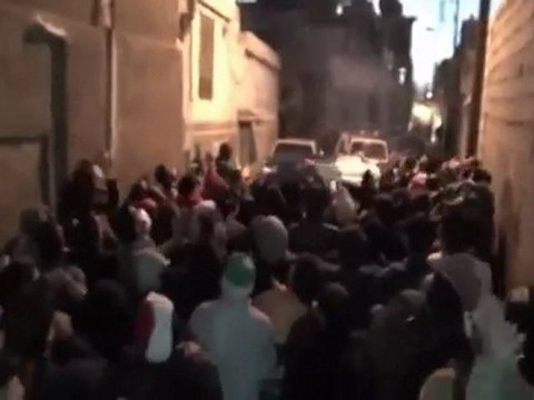 فري برس دمشق كفرسوسة مظاهرة مسائية قرب خزيمة 13 11 2011