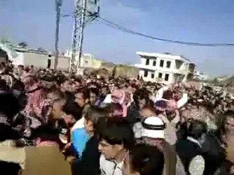 فري برس المليحة الشرقية صلاة الجنازة على الشهيد مصطفى العماري