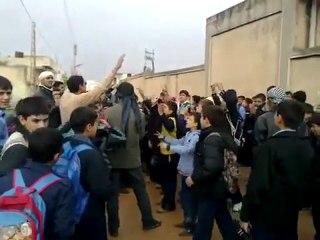 فري برس   ادلب زردنا مظاهرة طلابية 17 11 2011