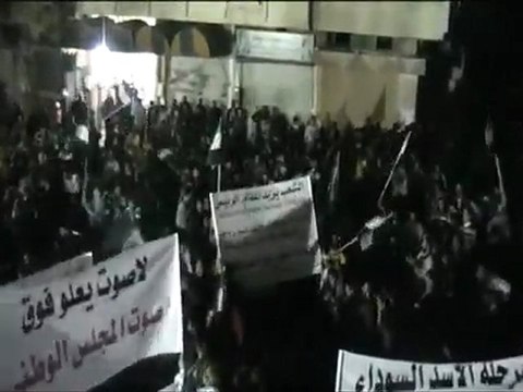 فري برس حمص مسائية حي الخالدية الشعب يريد طرد السفراء 18 11 2011
