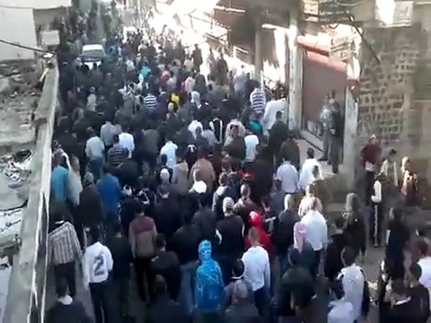 فري برس تلكلخ تشييع الشهيد شعيب فواز حلوم 21 11 2011