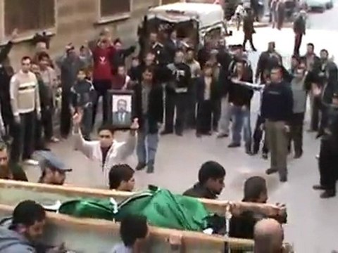 فري برس حمص الخالدية تشيع الشهيد خليل مشنتف 23 11 2011