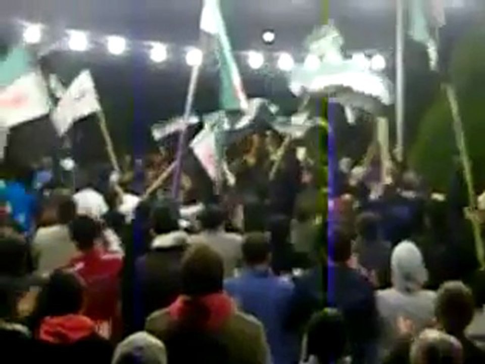 فري برس   مظاهرات سورية حمص حي الإنشاءات 26 11 2011