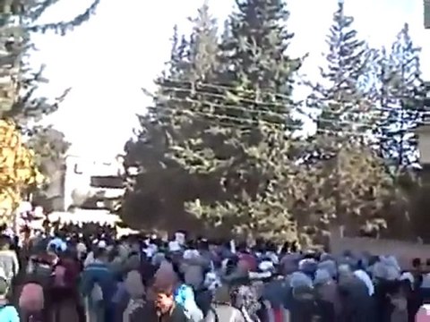 فري برس درعا خربة غزالة مظاهرة طلابية 28 11 2011 ج2