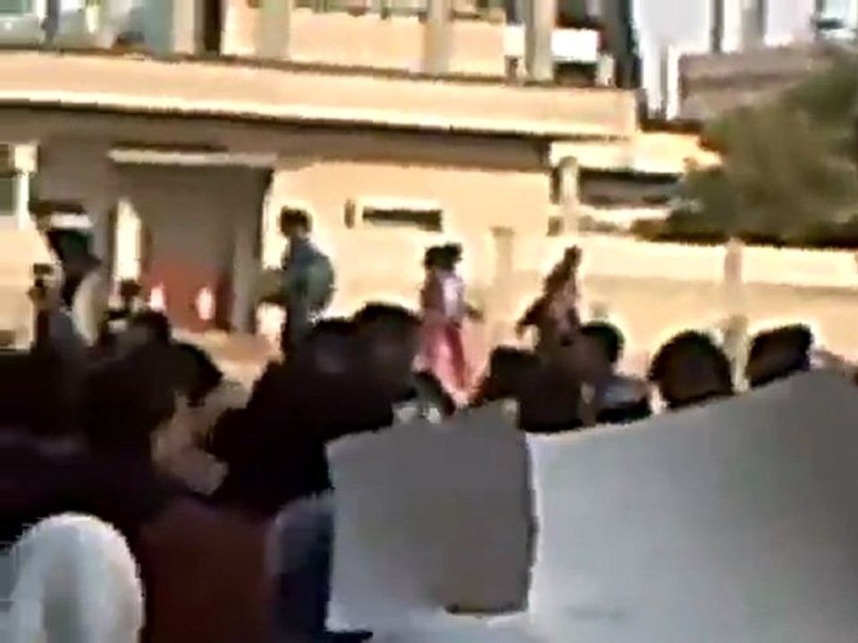 فري برس   حوران خربة غزالة مظاهرة طلابية في 30 11 2011