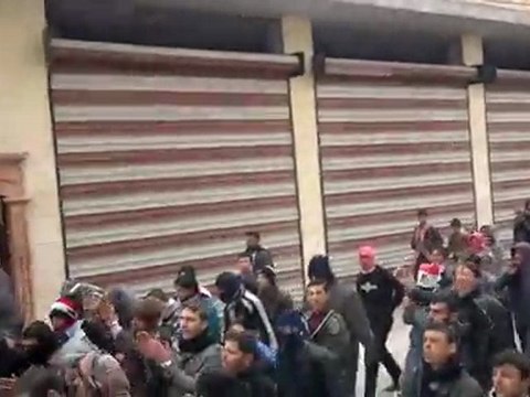 فري برس حلب مارع بعد تشييع الشهيد محمد نجار 8 12 2011