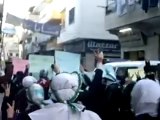 فري برس   فيديوهات وصور المظاهرة النسائية الصامتة ريف دمشق الزبداني 10 12 2011 ج1