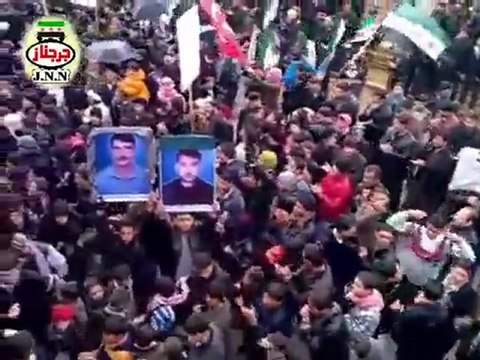 فري برس ادلب جرجناز مظاهرة الاحد رغم الامطار 11 12 2011