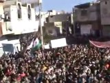 فري برس   ‏ حمص تلبيسة   مظاهرة حاشدة تقودها امرأة   يامو يامو 28 12 2011