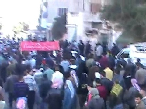 فري برس مدينة ادلب تشييع الشهيد مصطفى حبوش 3 1 2012