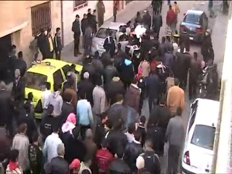 فري برس حمص باباعمرو تشييع عبد الكافي لويس 18 1 2012