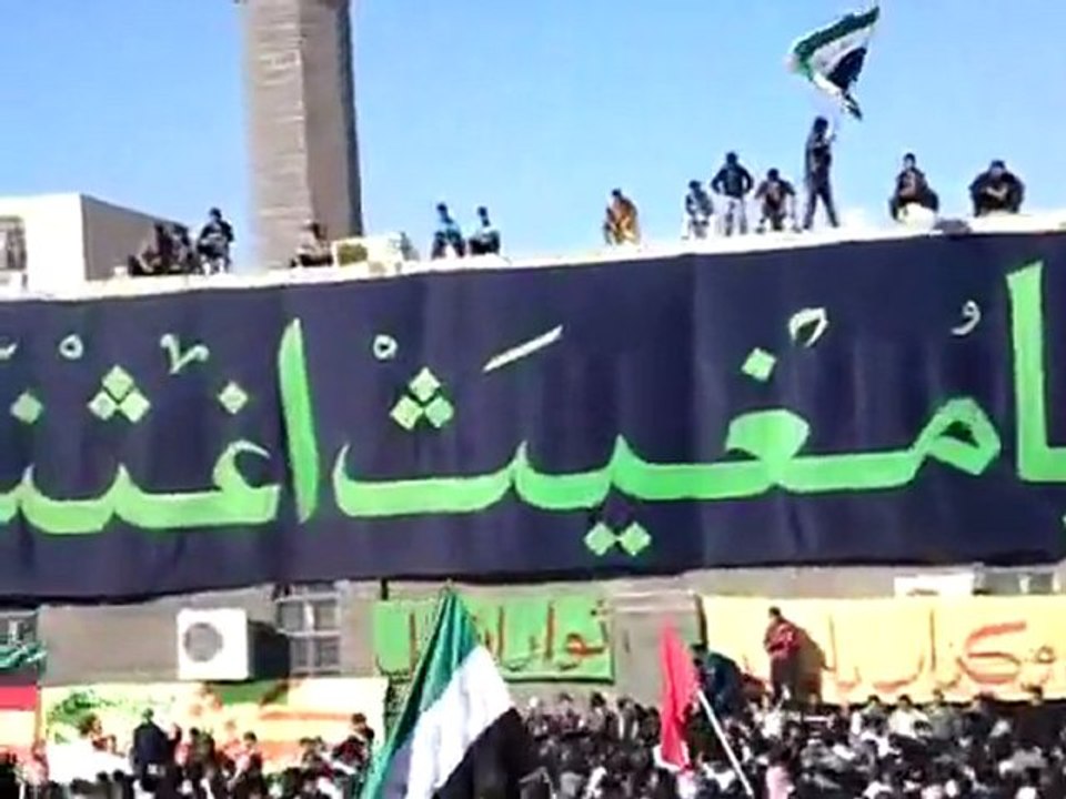 فري برس   درعا إنخل مظاهرة الرد على لقاء المجنون بشار 8 12 2011