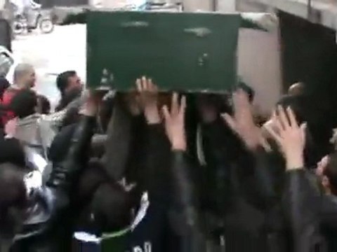 فري برس حمص القرابيص تشيّع الشهيد خالد الطحان 8 12 2011