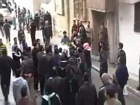 فري برس حمص كرم الزيتون جمعة اضراب الكرامة تشييع جثمان الشهيد عبد السلام حمود المشهداني 9 12 2011