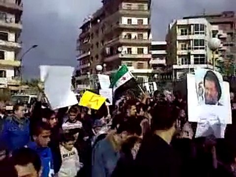 فري برس النصرة مظاهرة طرابلس الشام في جمعة اضراب الكرامة 9 12 2011 ج3