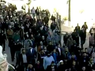 فري برس   تشييع الشهيد عمر سويد و بسام ريحان في كفربطنا 10 12 2011