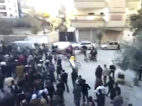 فري برس ريف دمشق زملكا تشييع الشهيد محمد علي 10 12 2011