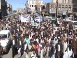 فري برس   اليمن ذمار  عشرات الألاف في مظاهرة النصرة لحمص السورية