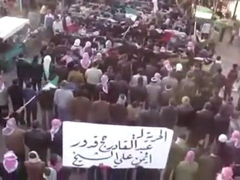 فري برس مضاهرة حاشدة في تل رفعت اضراب الكرامة الاحد 11 12 2011
