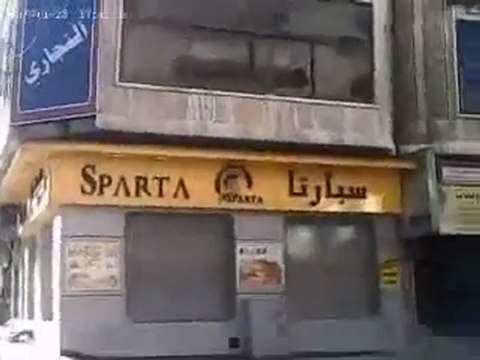 فري برس حماة إضراب الكرامة اضراب عام في شارع العلمين وانتشار لعصابات الشبيحة والامن في المنطقة 11 12 2011