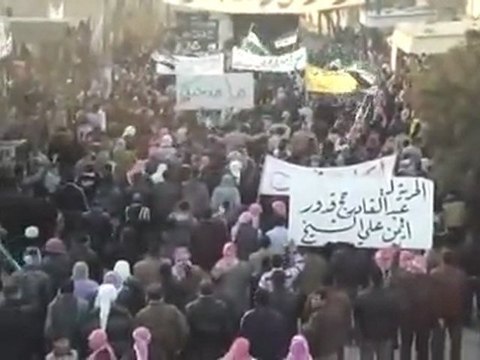 فري برس مظاهرة حاشدة في تل رفعت اضراب الكرامة الاحد 11 12 2011 جـ3
