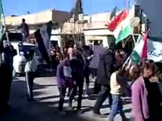 فري برس   مظاهرة عامودا لمقاطعة الانتخابات وعدم التصويت 12 12 2011