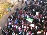 فري برس   حمص الشعب يريد حماية دولية حرائر واحرار ديربعلبة 13 12 2011
