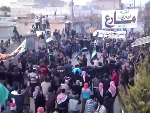 فري برس مدينة مارع ريف حلب مظاهرات يوم الثلاثاء 12 12 2011 ج2