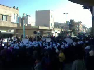 فري برس   مظاهرات مدينة ضمير 13 12 2011