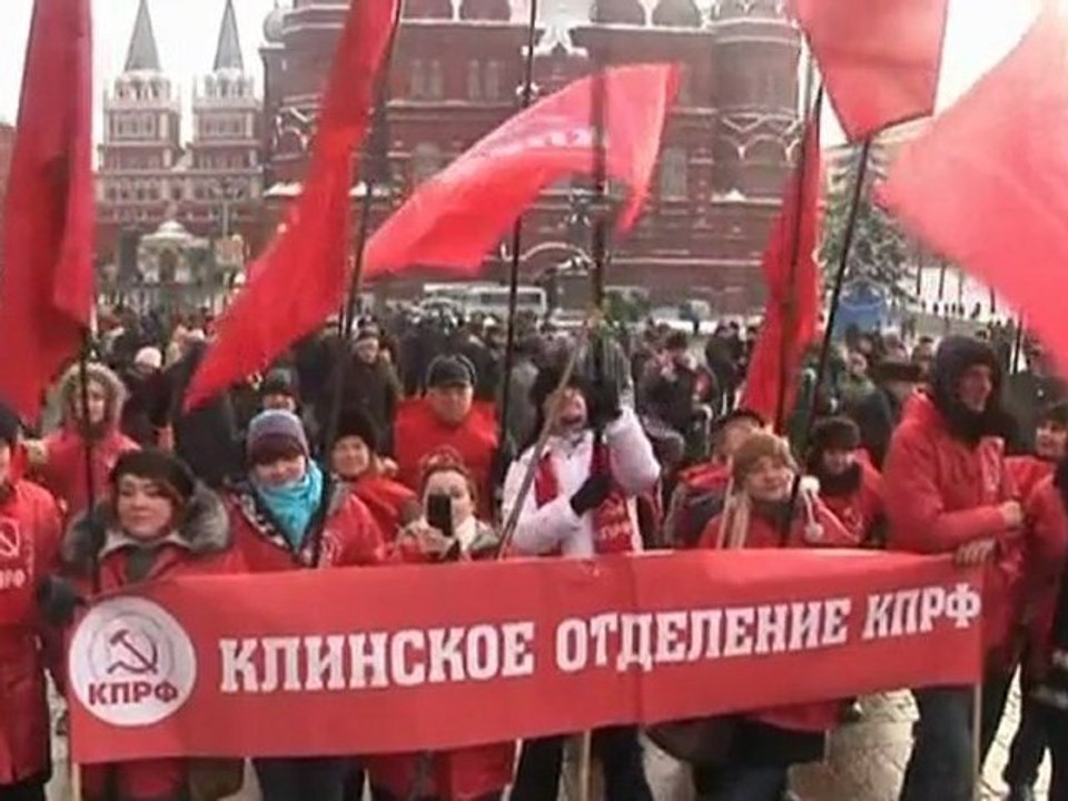 Russian communists gather in Moscow