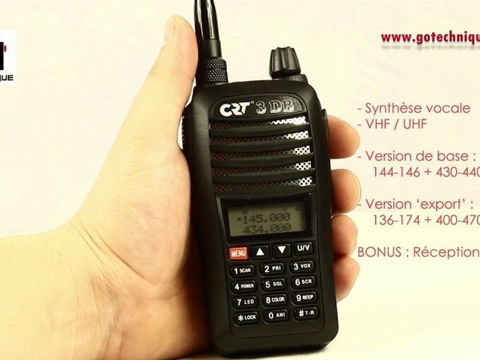 [GoTechnique.com] CRT-3DB Talkie Walkie Portatif bibande VHF/UHF