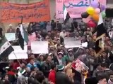 فري برس   مظاهره بمدينة القصير بحمص تنادي برحيل بشار 14 12 2011