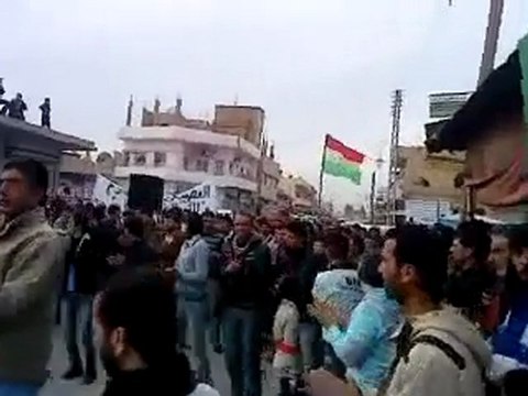 فري برس عامودا ياوطننا وياغالي مظاهرة اضراب الكرامة 15 12 2011