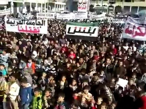 فري برس ادلب بنش جمعة الجامعة العربية تقتلنا16 12 2011 ج1