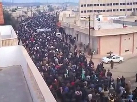 فري برس حماه خطاب تشييع الشهيد طه الداعور 16 12 2011