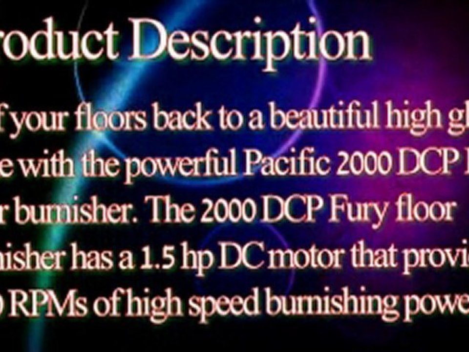Pacific DCP Fury Floor Burnisher