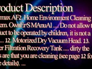 Thermax Water Filtration Vacuum AF2 Home Enviro