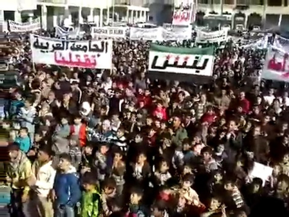 فري برس إدلب بنش جمعة الجامعة العربية تقتلنا 16 12 211 ج1