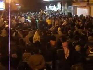 فري برس   ريف دمشق الزبداني  اعتصام رائع بمسائية حاشدة 18 12 2011