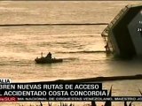 Abren nuevas rutas de acceso al accidentado Costa Concordia