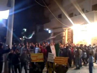 فري برس   بعد توقيع المبادرة حمص الشماس طار القذافي 19 12 2011