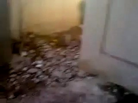 فري برس ريف دمشق حمورية حرق وتكسير المدارس لمعاقبة الطلاب المتظاهرين 16 12 2011