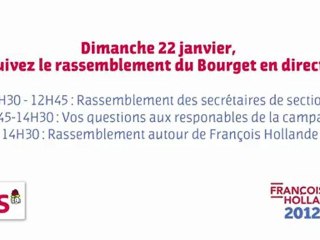 Regardez en direct le rassemblement du Bourget autour de François Hollande !