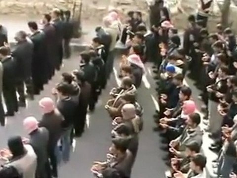 فري برس رنكوس القلمون ريف دمشق صلاة الغائب على الشهداء 23 12 2011 ج1