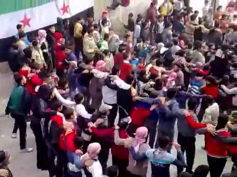 حماه - حي الحميدية - نصرة لاهل ادلب ودرعا وحمص